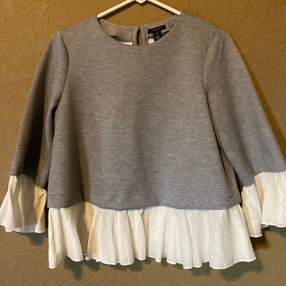 Halogen blouse with ruffle detail